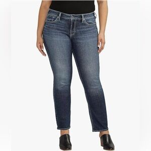 NWT SILVER jeans size 22W Britt Curvy Fit Low‎ Rise Straight Leg Jeans 💙